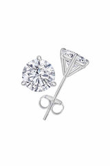 Martini Round Moissanite Solitaire Stud