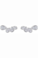 Cubic Zirconia Teardrop Ear Crawler Stud