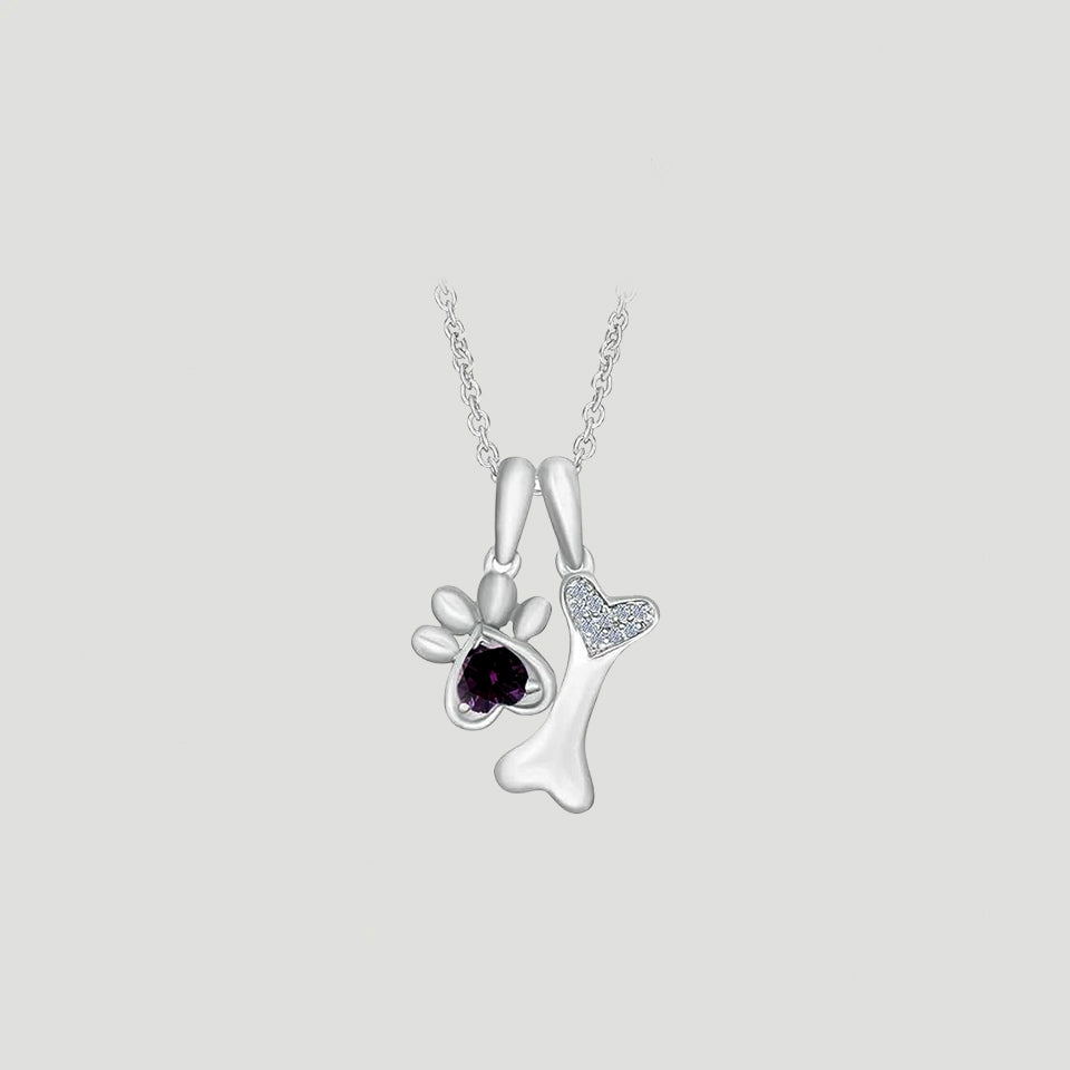 Dog Bone Charm Pendant Necklace