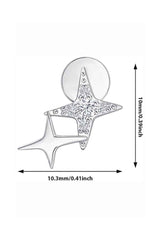 Moissanite Diamond Star Stud