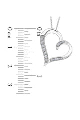 Tilted Heart Pendant Necklace