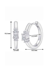 Princess Cut Moissanite Hoop Earrings