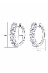 Moissanite  Diamond Huggie Hoop Earrings