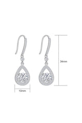 Teardrop Moissanite Drop Earrings