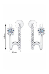 Moissanite Diamond Open Hoop Earrings