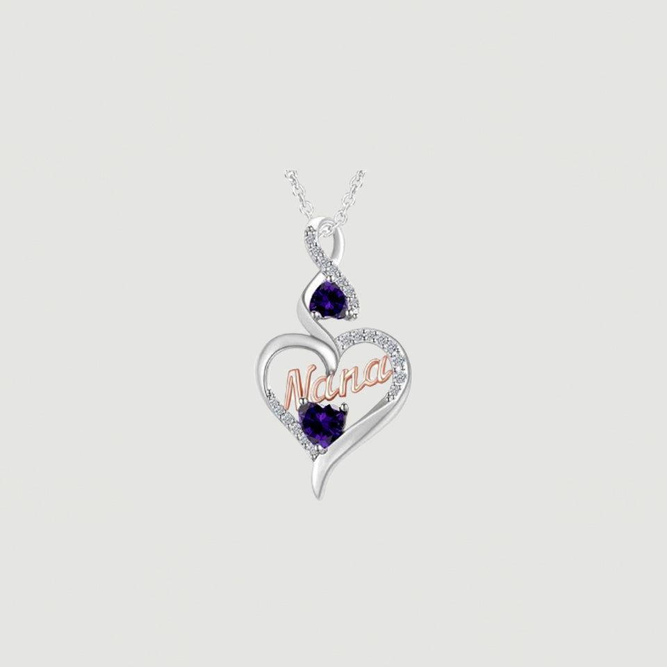 Nana Heart Infinity Pendant Neckalce