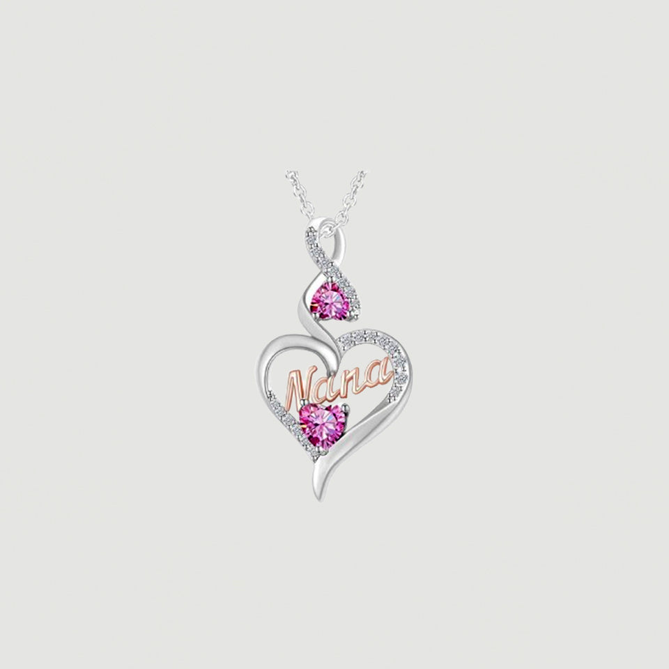 Nana Heart Infinity Pendant Neckalce