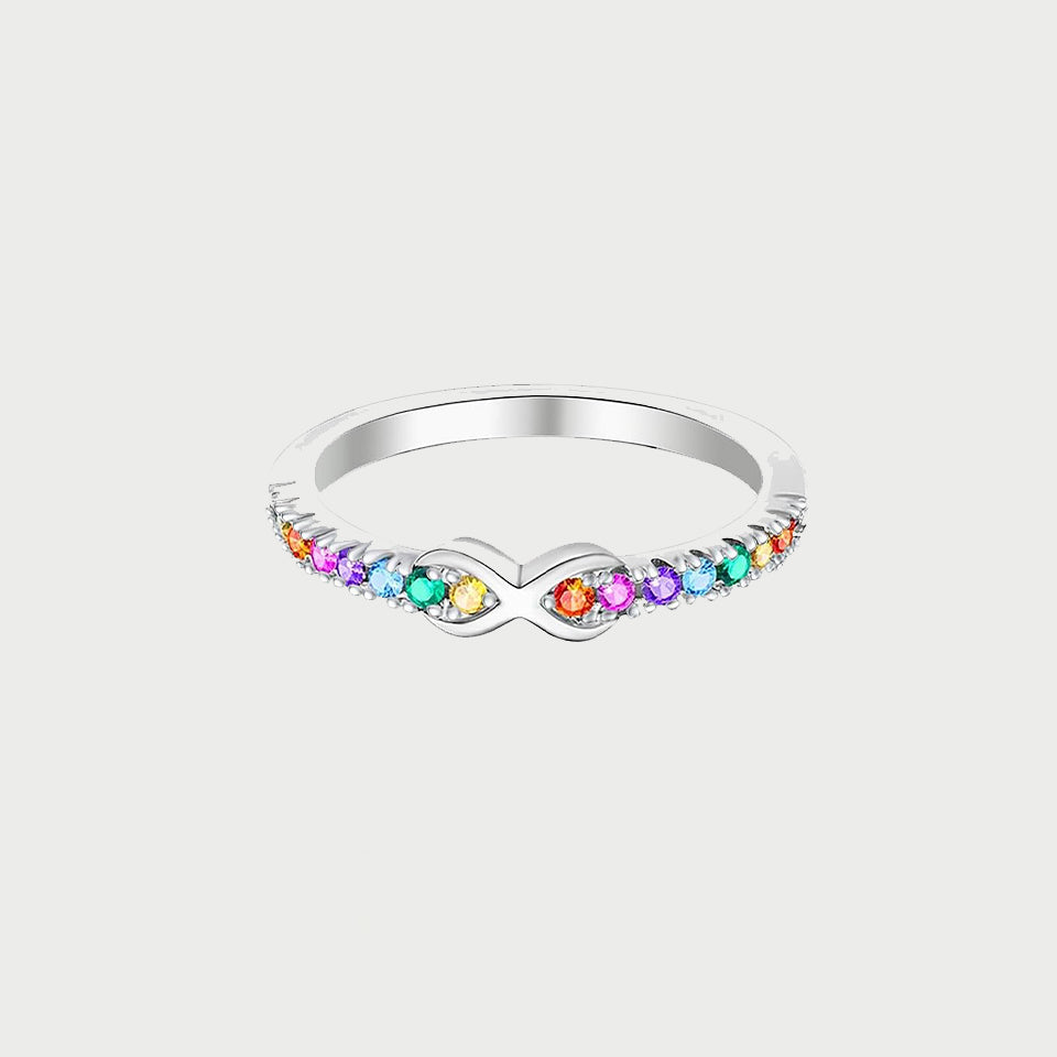 Rainbow Infinity Knot Ring