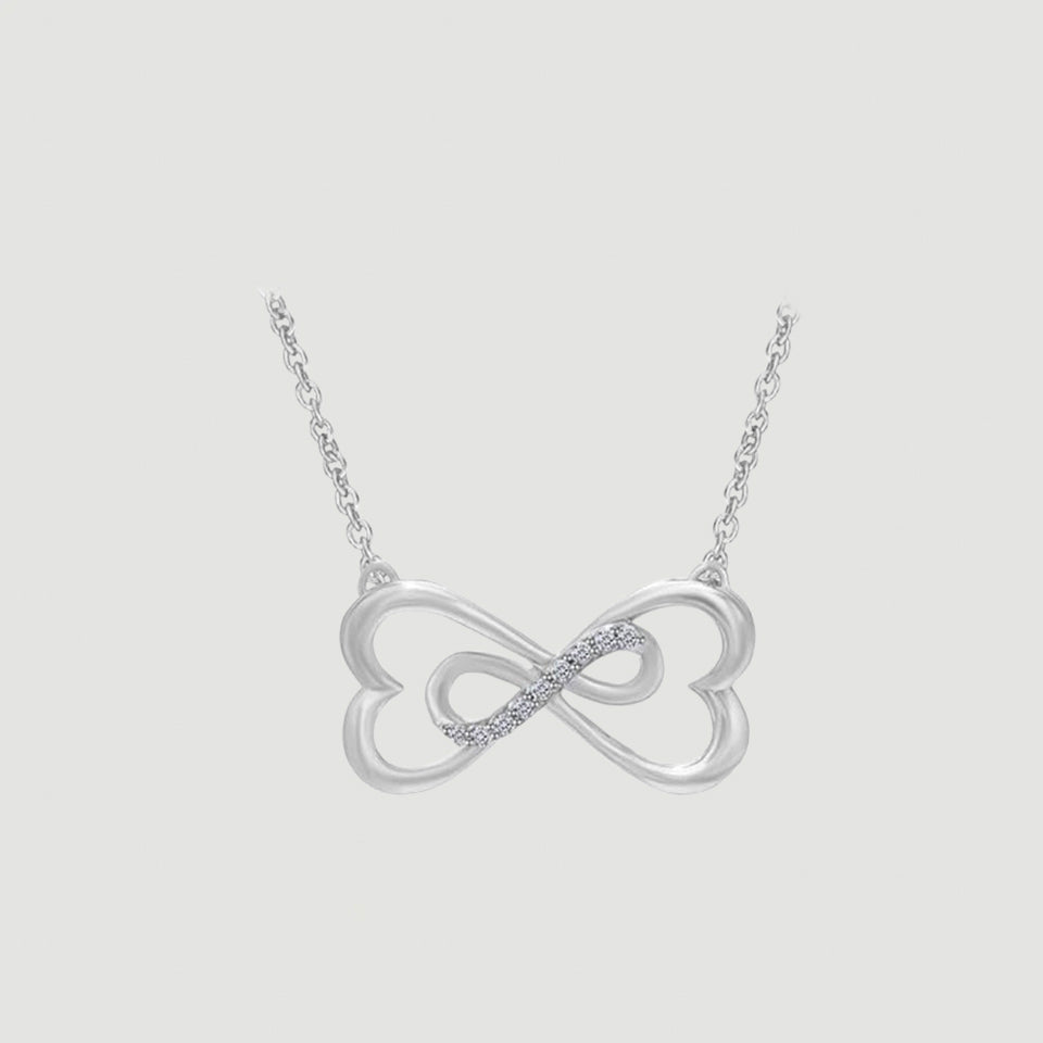 Heart-Shaped Infinity Pendant Necklace