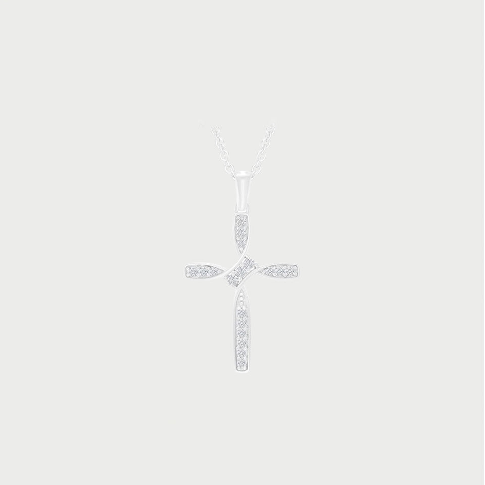 Bypass Cross Pendant Necklace