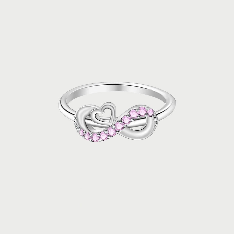 Rainbow Infinite Heart Ring