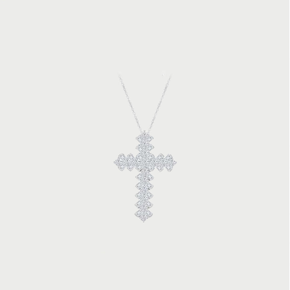 Chevron Cross Pendant Necklace