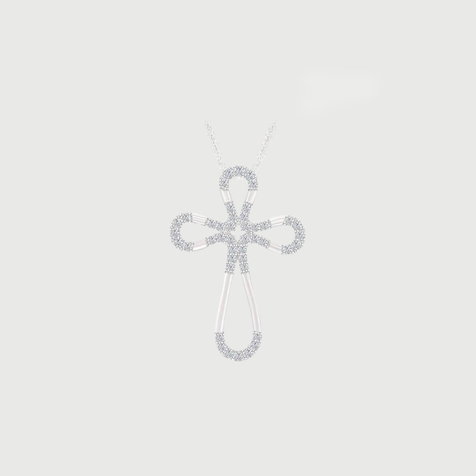 Religious Loop Cross Pendant Necklace