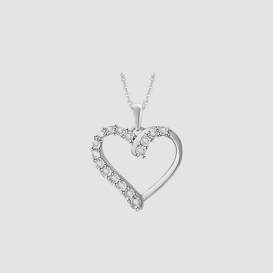 Moissanite Heart Pendant Necklace