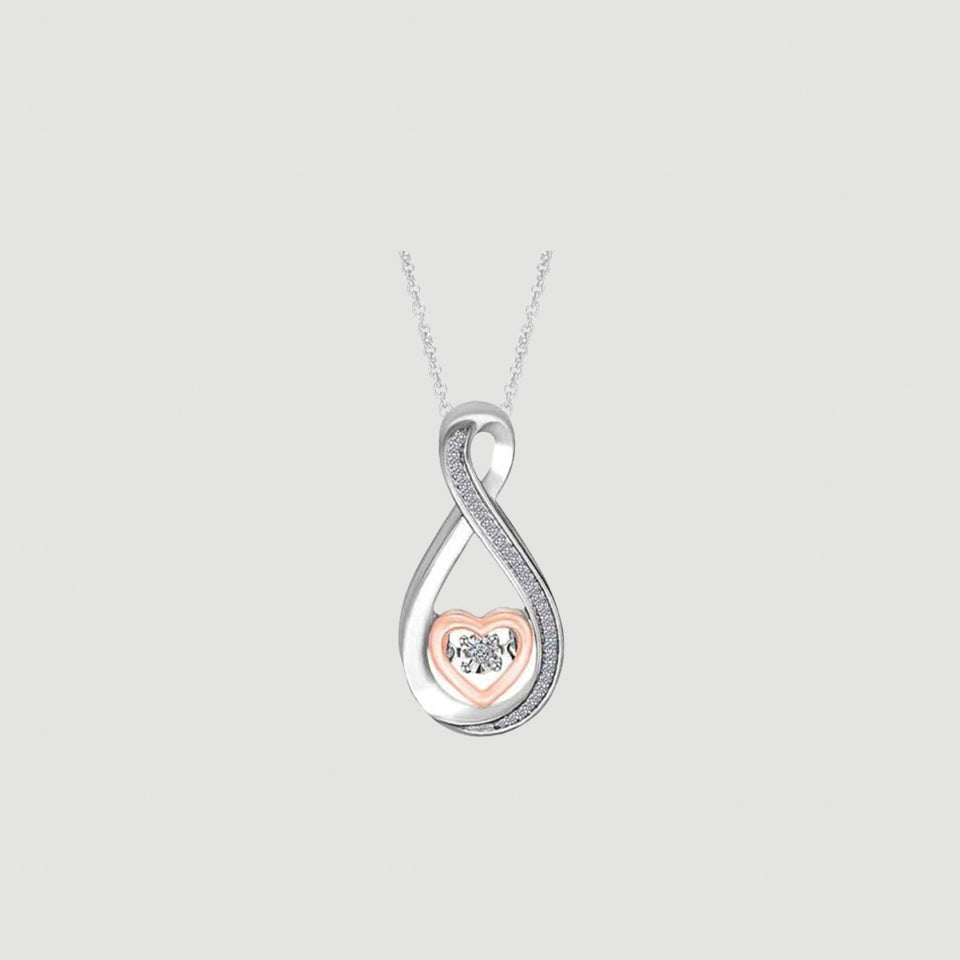 Heart Infinity Pendant Necklace