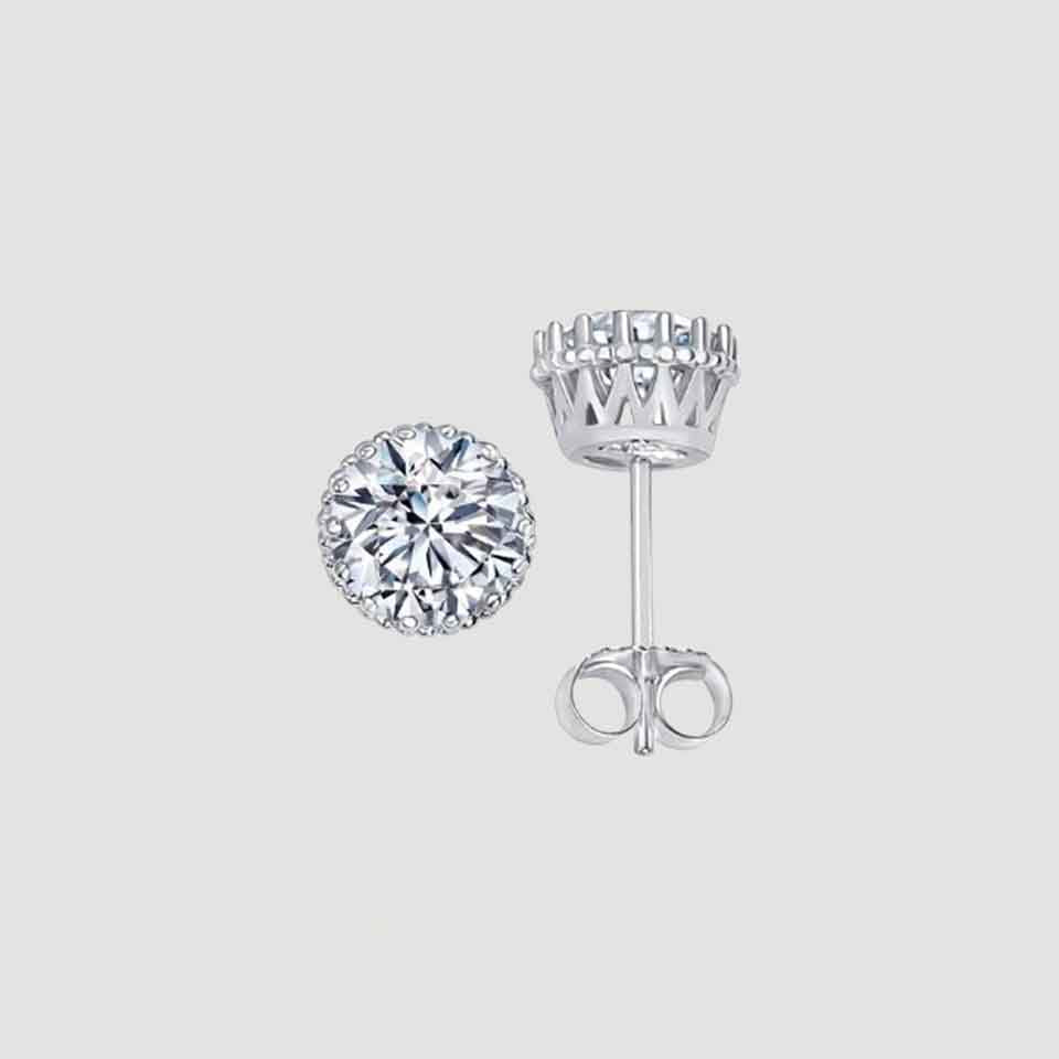 Moissanite Solitaire Stud