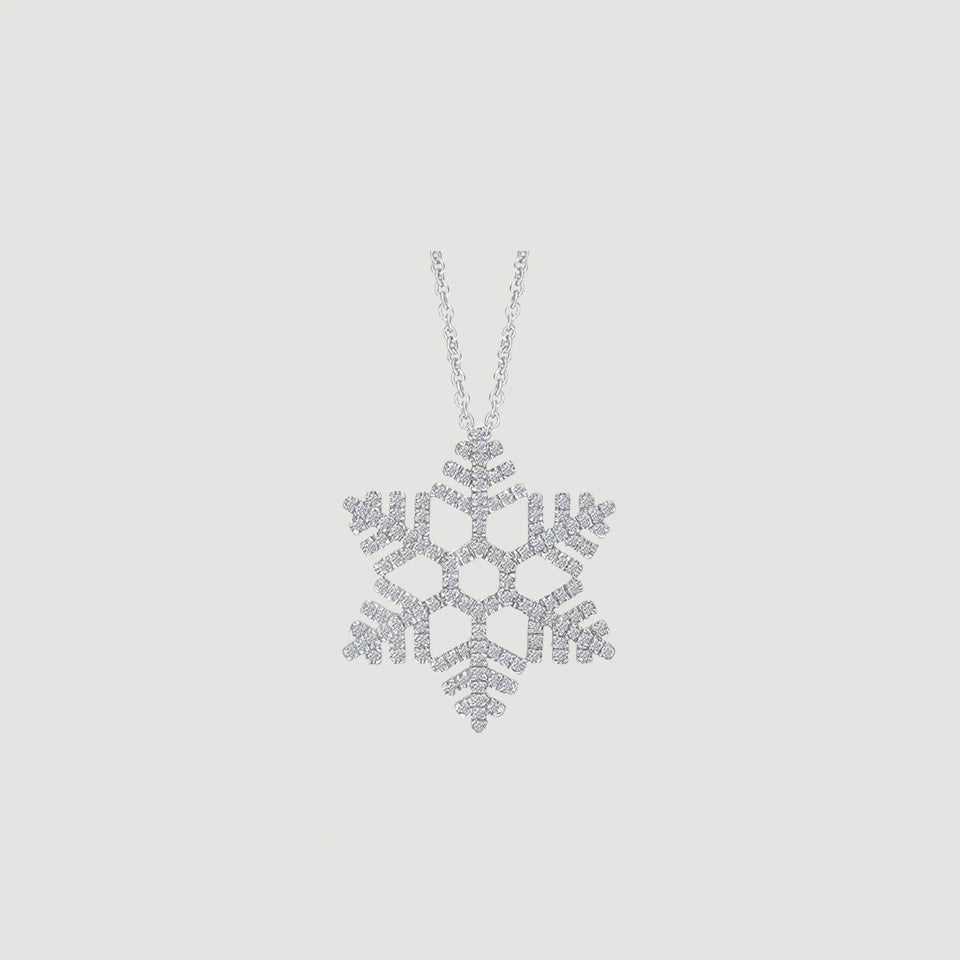 Winter Snowflake Pendant Necklace