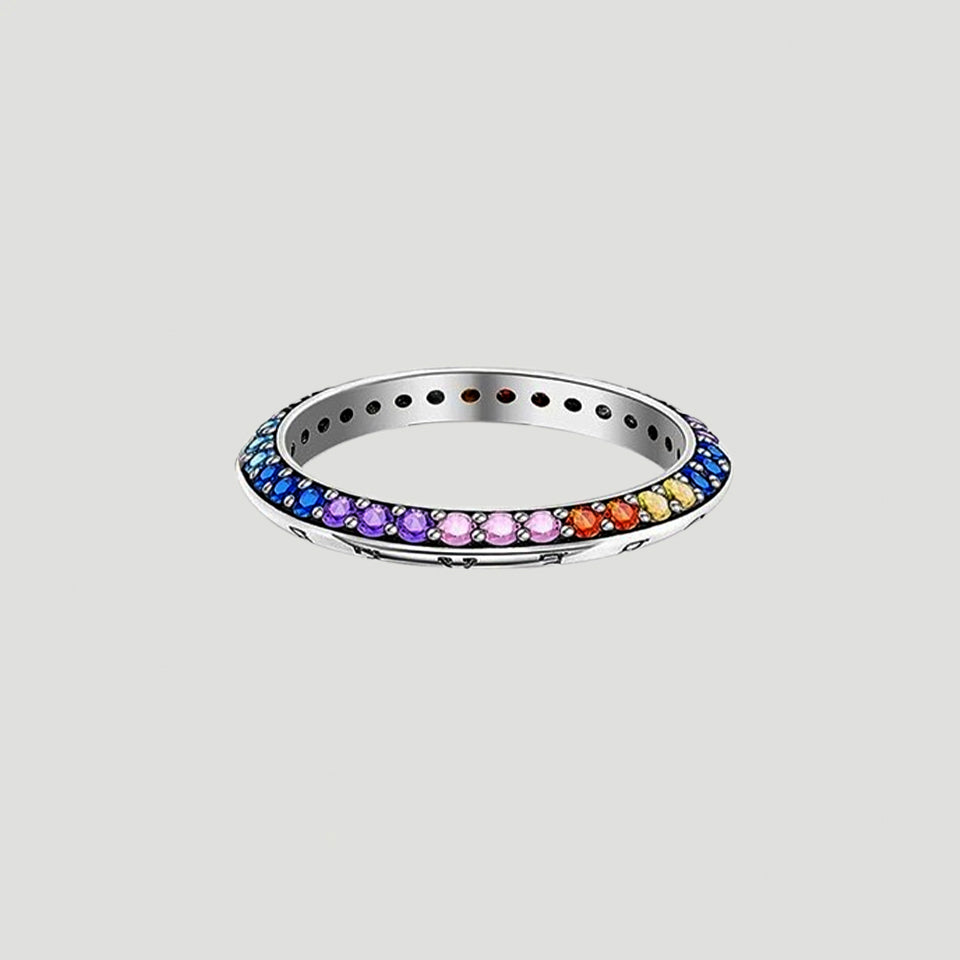 Cubic Zirconia Rainbow Ring