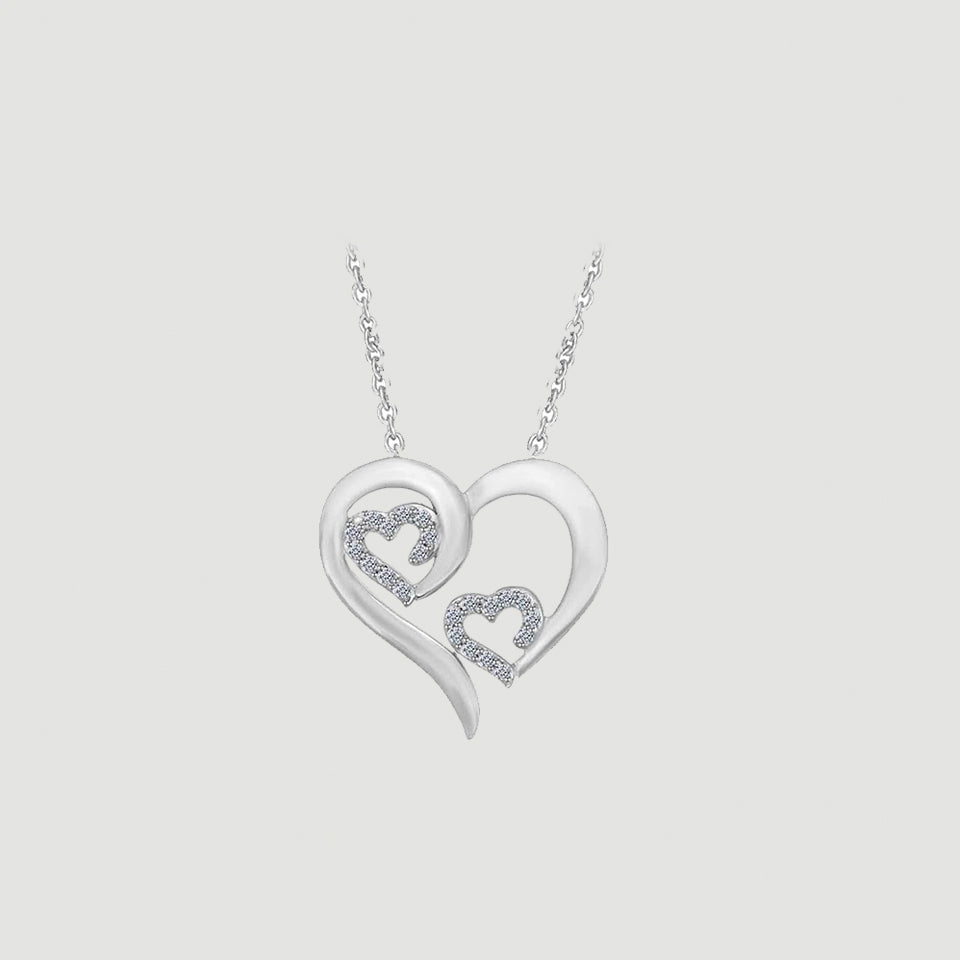 Triple Heart Pendant Necklace