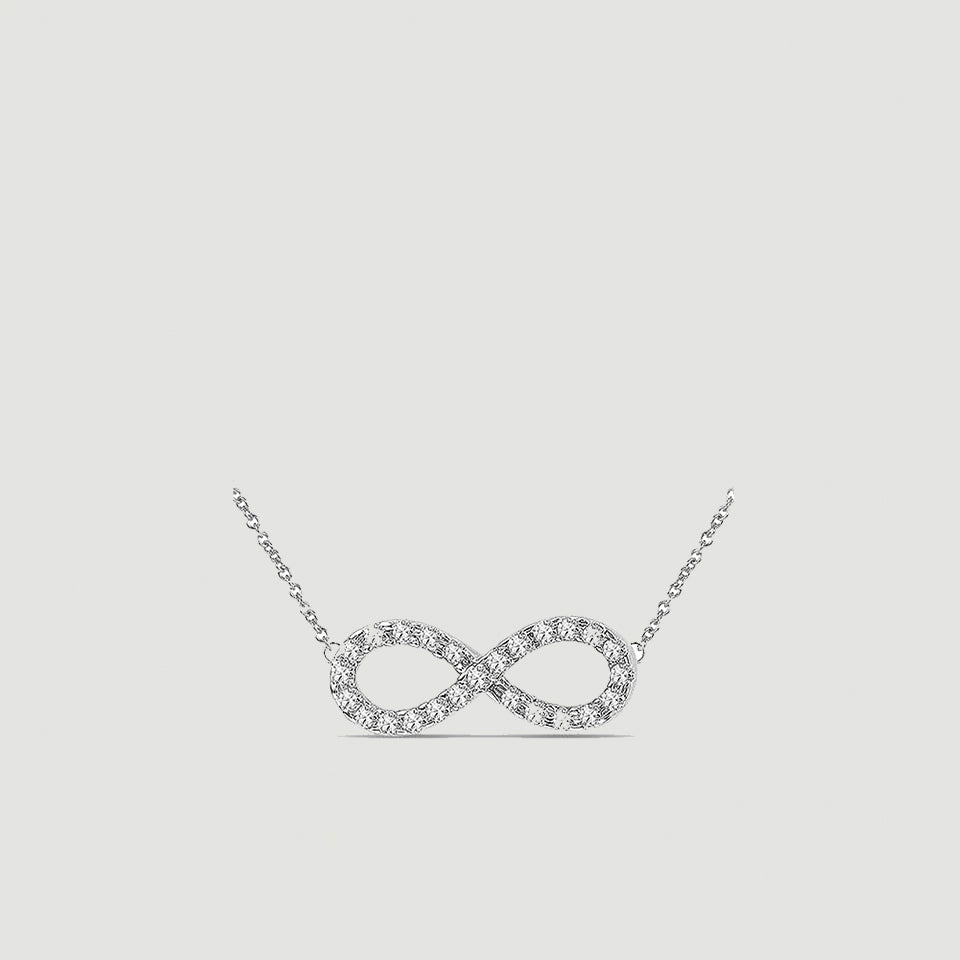 Sideways Infinity Pendant Necklace