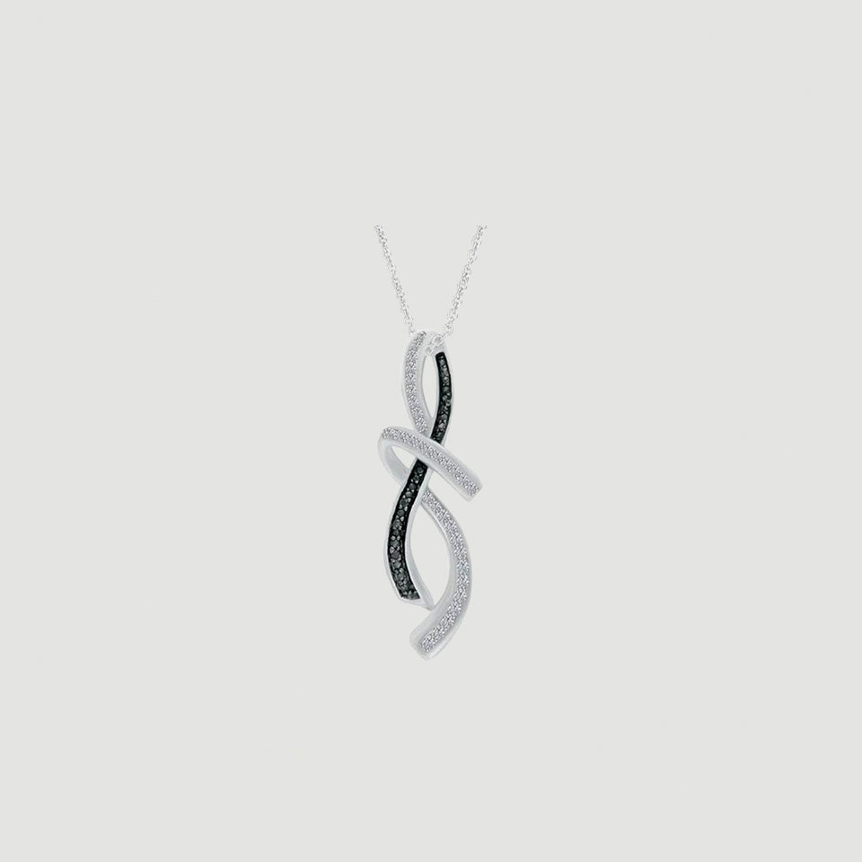 B&W Infinity Pendant Necklace