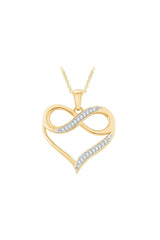 Danity Heart Infinity Pendant Necklace