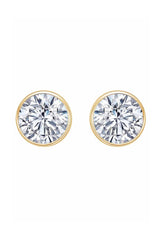 Classic Solitaire Diamond Bezel Set Stud