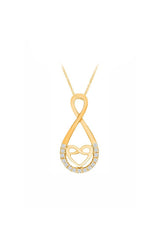 Infinity with Heart Pendant Necklace