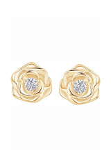 Rose Flower Moissanite Stud