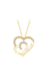 Moissanite Double Heart Pendant Necklace