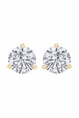 Martini Round Moissanite Solitaire Stud