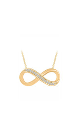 Pave set Infinity Pendant Necklace