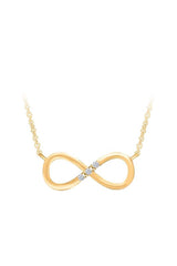 Three Stone Infinity Pendant Necklace