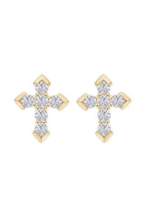 Moissanite Diamond Cross Stud