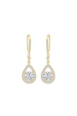 Teardrop Moissanite Drop Earrings