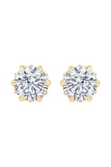 Brilliant Moissanite Diamond Solitaire Stud