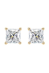 Round Cut Moissanite Solitaire Stud