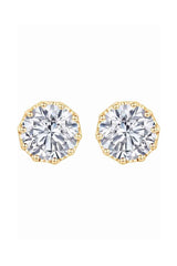 Crown Moissanite Friciton Back Stud