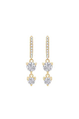 Moissanite Drop Hinged Earrings