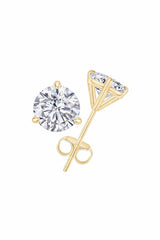 Martini Round Moissanite Solitaire Stud