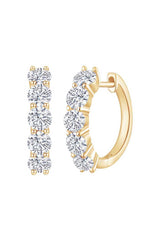 Moissanite  Diamond Huggie Hoop Earrings