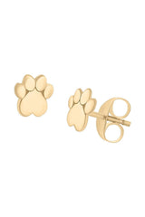 Heart Shaped Dog Paw Print Stud