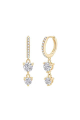 Moissanite Drop Hinged Earrings