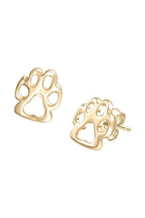 Paw Print Firction Back Stud