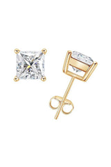 Round Cut Moissanite Solitaire Stud