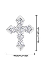 Moissanite Diamond Cross Stud