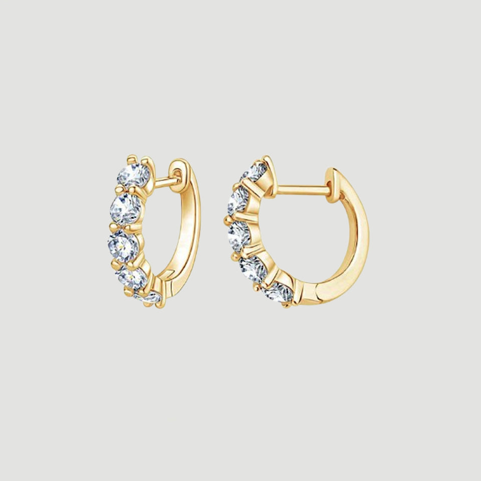 Moissanite Diamond Hoop Earrings