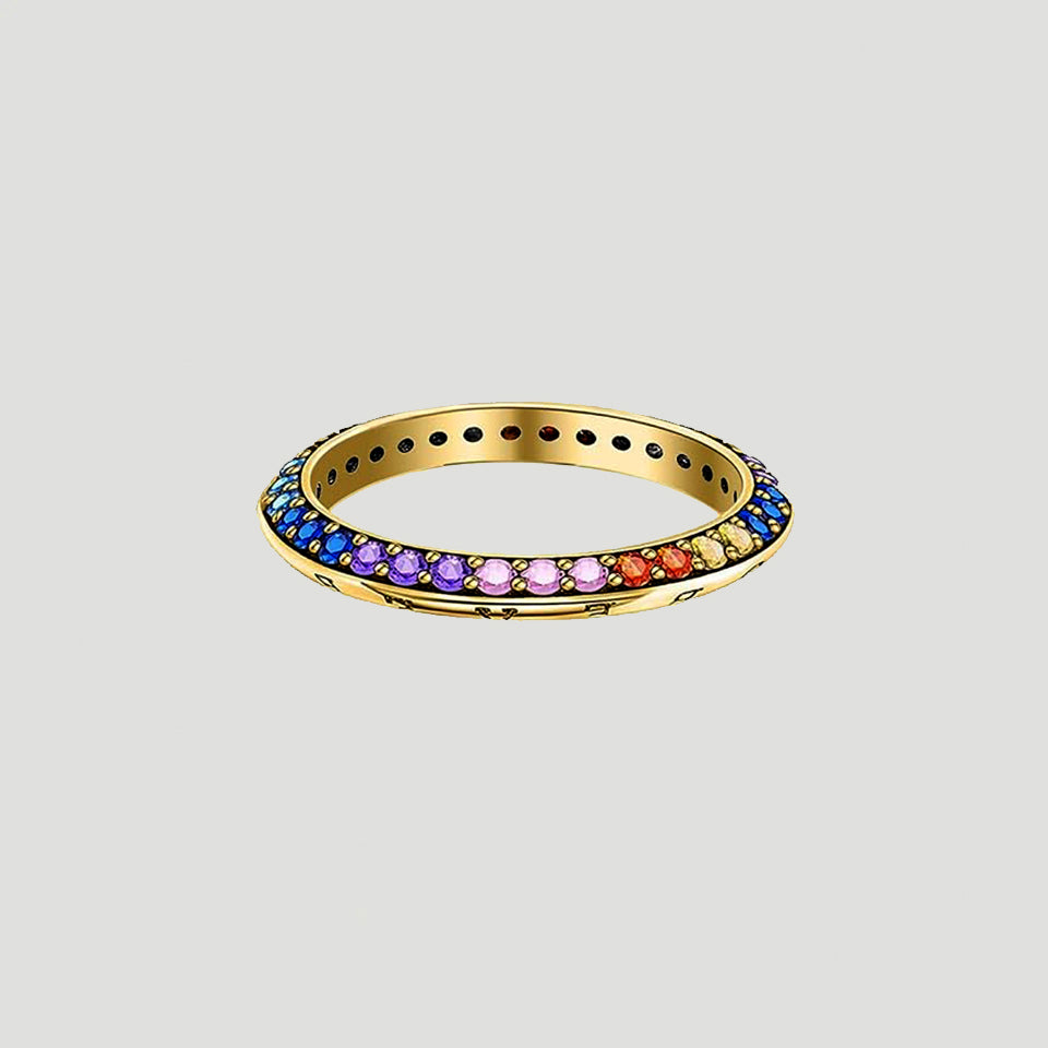 Cubic Zirconia Rainbow Ring