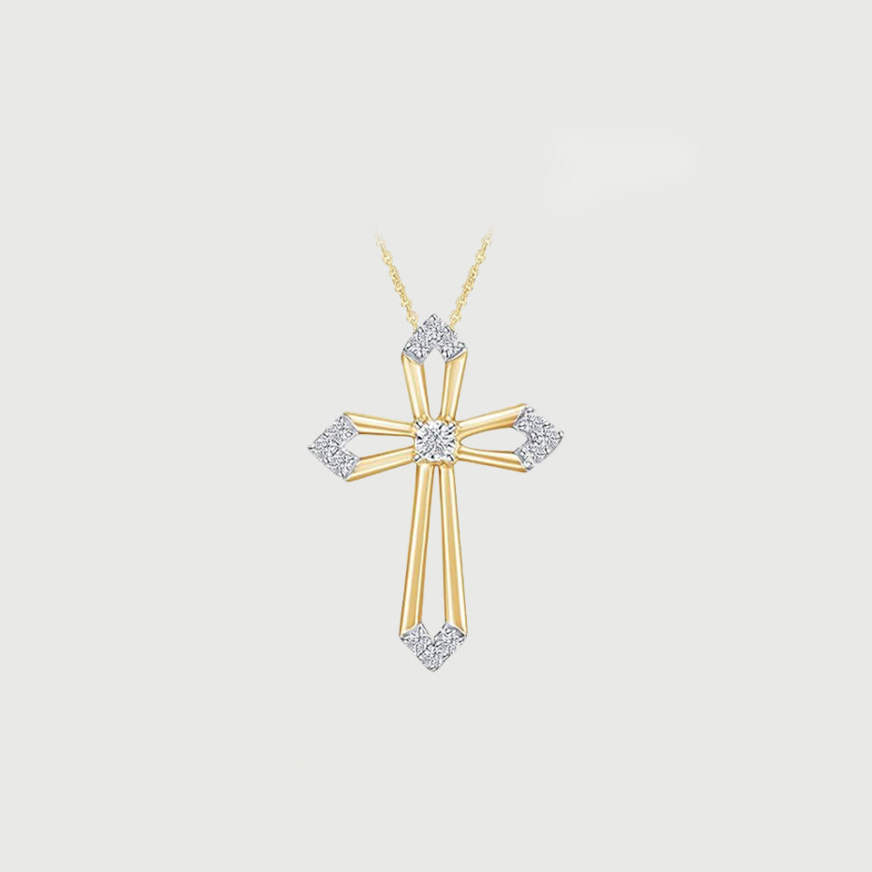 Open Cross Pendant Necklace