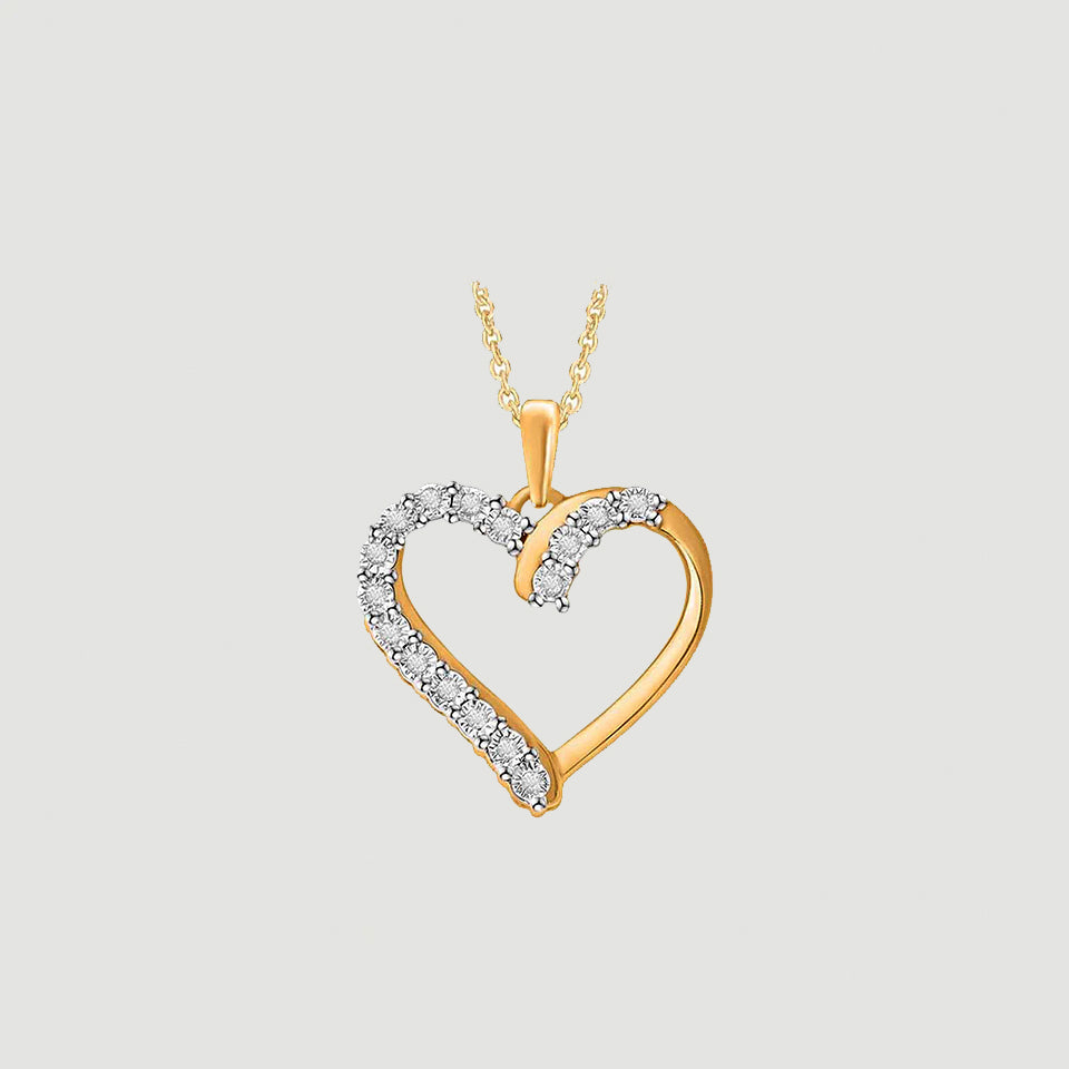 Moissanite Heart Pendant Necklace